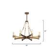 J&D Designs Co Manchester 8-Light Transitional Steel Metal Chandelier in Brass