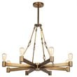 J&D Designs Co Manchester 8-Light Transitional Steel Metal Chandelier in Brass
