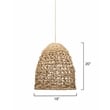 J&D Designs Co Netted Coastal Rattan/Rope Fabric Pendant in Natural Corn