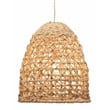J&D Designs Co Netted Coastal Rattan/Rope Fabric Pendant in Natural Corn