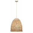 J&D Designs Co Netted Coastal Rattan/Rope Fabric Pendant in Natural Corn