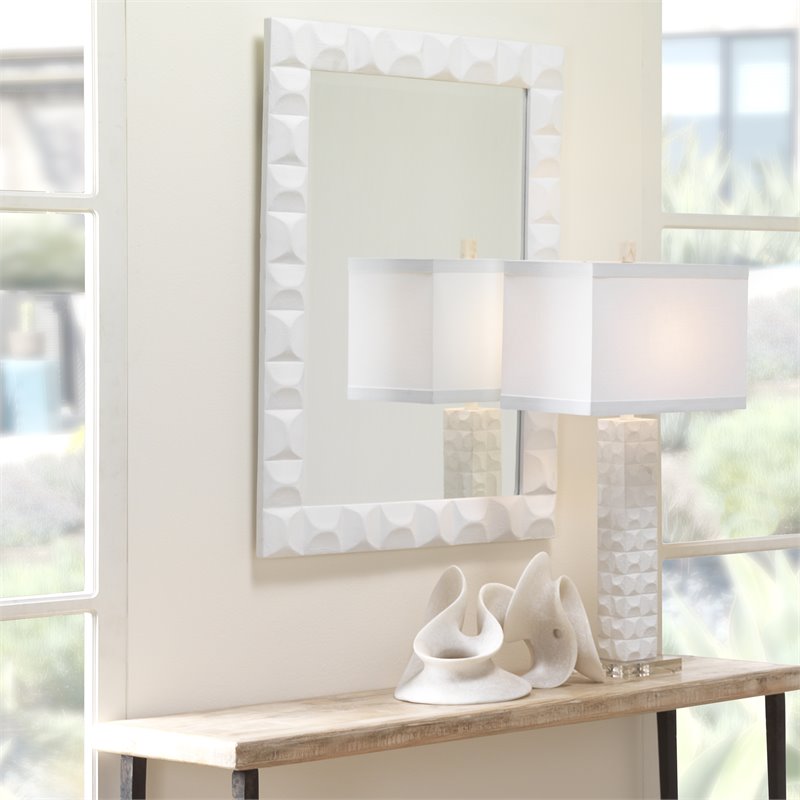 J&D Designs Co Amorphous Large Modern Polyresin Table Object in White