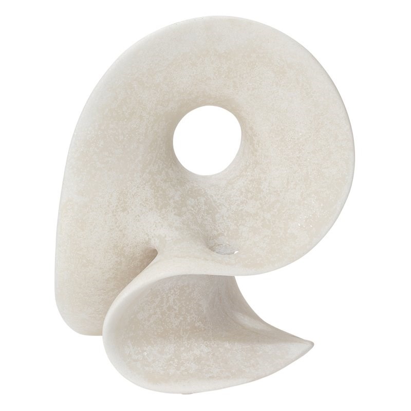 J&D Designs Co Amorphous Small Modern Polyresin Table Object in White