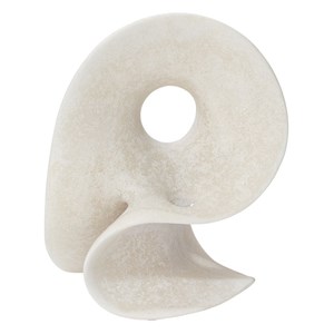 J&D Designs Co Amorphous Small Modern Polyresin Table Object in White