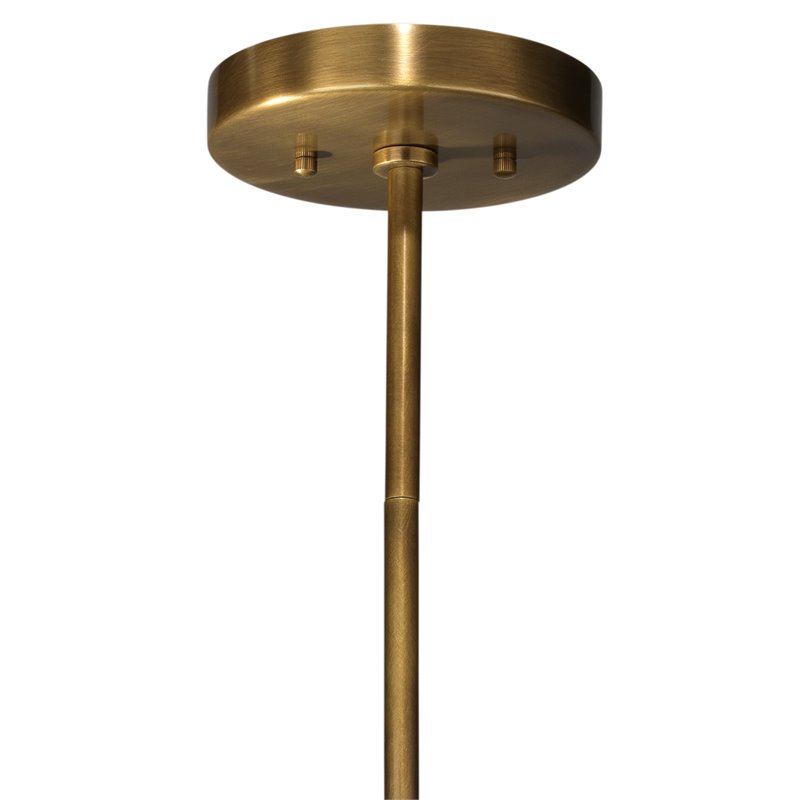 J&D Designs Co Orbit Modern Steel Metal/Acrylic Chandelier in Antique Brass
