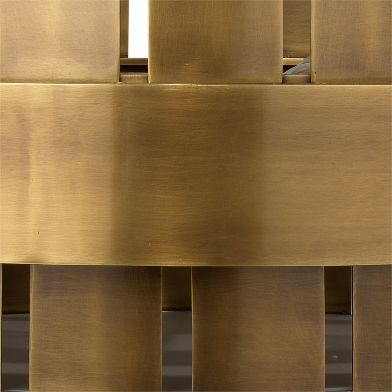 J&D Designs Co Orbit Modern Steel Metal/Acrylic Chandelier in Antique Brass