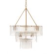 J&D Designs Co Perignon 3-Tier Iron Metal/Glass Chandelier in Antique Brass