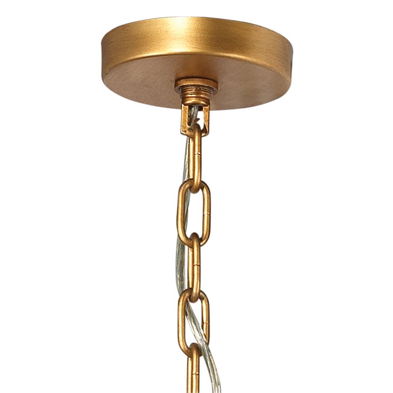 J&D Designs Co Perignon 3-Tier Iron Metal/Glass Chandelier in Antique Brass