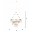 J&D Designs Co Perignon 3-Tier Iron Metal/Glass Chandelier in Antique Brass