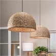 J&D Designs Co Shoreline Coastal Seagrass/Metal Pendant in Natural