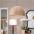 J&D Designs Co Shoreline Coastal Seagrass/Metal Pendant in Natural
