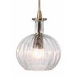 J&D Designs Co Sophia Carafe Modern Metal Pendant in Clear/Brass