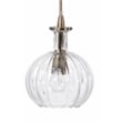 J&D Designs Co Sophia Carafe Modern Metal Pendant in Clear/Brass