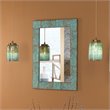 J&D Designs Co Vapor Medium Contemporary Glass Pendant in Aqua Blue/Brass