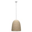 J&D Designs Co Waterfront Coastal Iron Mango Wood Pendant in White
