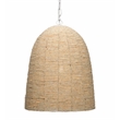 J&D Designs Co Waterfront Coastal Iron Mango Wood Pendant in White
