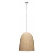 J&D Designs Co Waterfront Coastal Iron Mango Wood Pendant in White