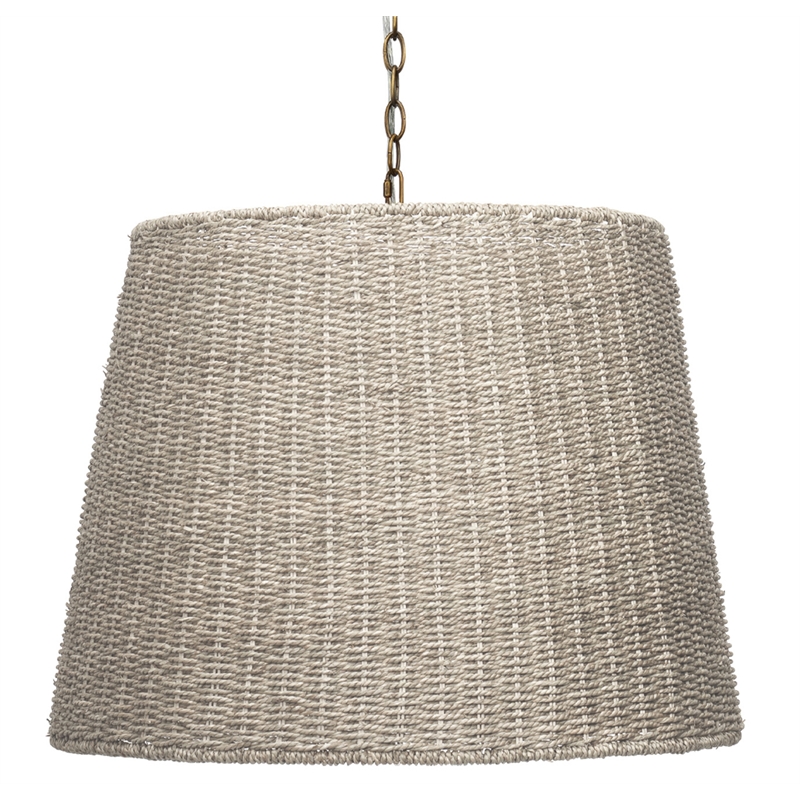 J&D Designs Co Willow Coastal Metal/Seagrass Chandelier in Natural Seagrass
