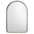 J&D Designs Co Arch Transitional Metal Mirror in Silver Gray Leaf