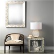 J&D Designs Co Fragment Rectangle Wood/Faux Horn Mirror in Gray/Beige