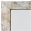J&D Designs Co Fragment Small Rectangle Wood/Faux Horn Mirror in Gray/Beige