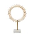 J&D Designs Co Arena Modern Marble Ring Sculptures in Cream (Set of 2)