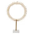 J&D Designs Co Arena Modern Marble Ring Sculptures in Cream (Set of 2)