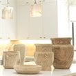 J&D Designs Co Ojai Small Transitional Wood Vase in Natural Finish