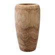 J&D Designs Co Ojai Small Transitional Wood Vase in Natural Finish