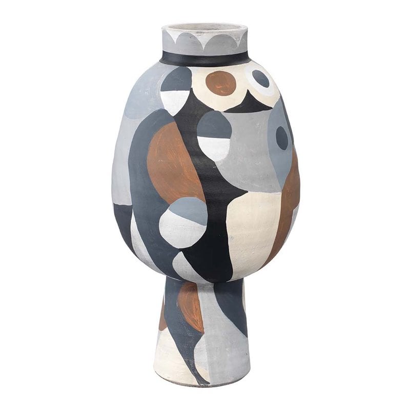 J&D Designs Co Pablo Medium Contemporary Ceramic Vase in Multi-Color