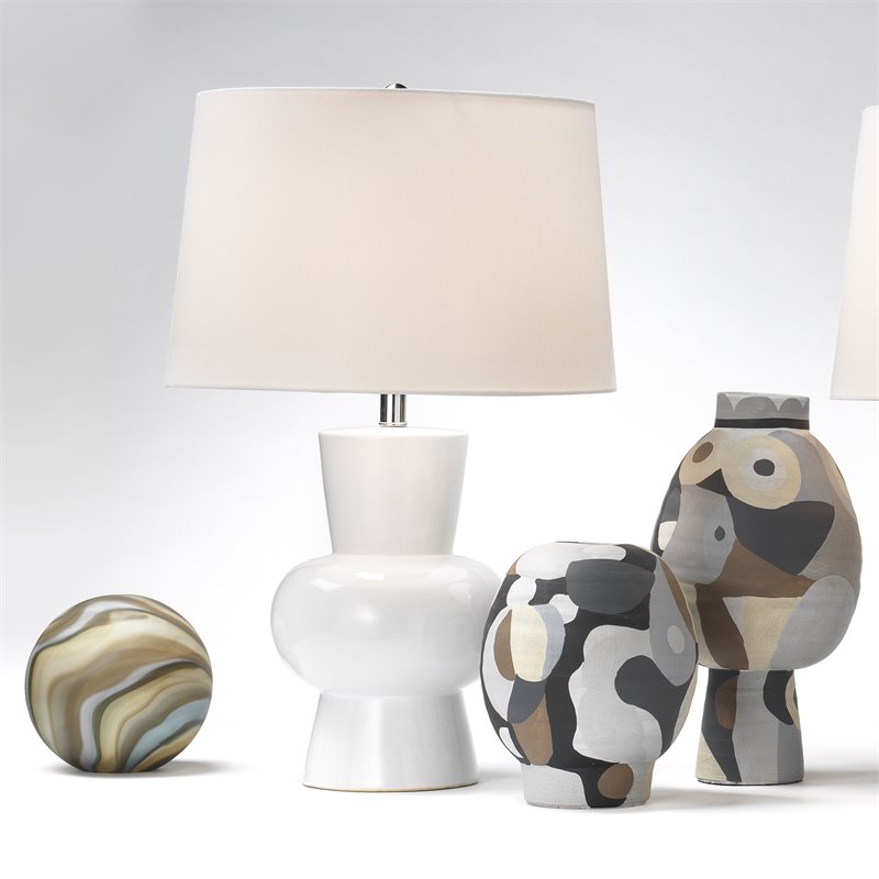 J&D Designs Co Pablo Contemporary Ceramic Short Vase in Multi-Color
