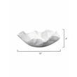 Jamie Young Co Large Modern Ceramic Peony Bowl in White Finish