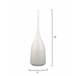J&D Designs Co Pixie Contemporary Glass Decorative Vases in White (Set of 3)