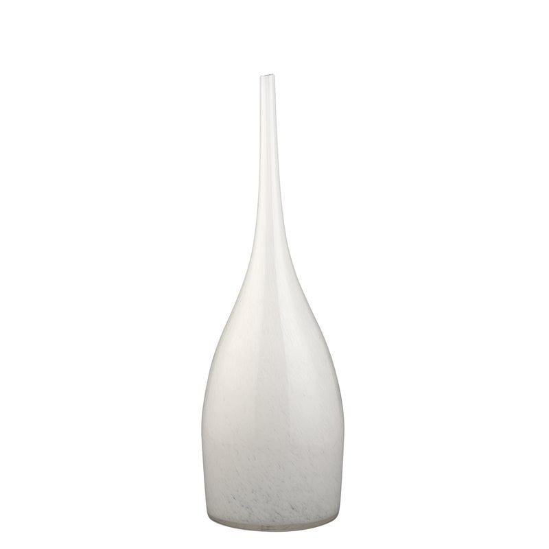 J&D Designs Co Pixie Contemporary Glass Decorative Vases in White (Set of 3)