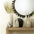 J&D Designs Co Pixie Contemporary Glass Decorative Vases in White (Set of 3)