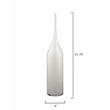 J&D Designs Co Pixie Contemporary Glass Decorative Vases in White (Set of 3)