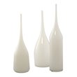 J&D Designs Co Pixie Contemporary Glass Decorative Vases in White (Set of 3)