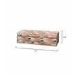J&D Designs Co Plume Rectangle Transitional Wood Box in Brown
