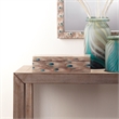 J&D Designs Co Plume Rectangle Transitional Wood Box in Brown