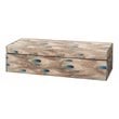 J&D Designs Co Plume Rectangle Transitional Wood Box in Brown