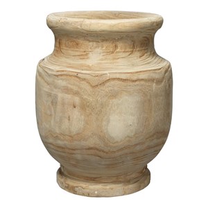 J&D Designs Co Laguna Coastal Wood Grain Pattern Vase in Natural