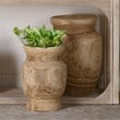 J&D Designs Co Laguna Coastal Wood Grain Pattern Vase in Natural