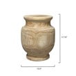 J&D Designs Co Laguna Coastal Wood Grain Pattern Vase in Natural