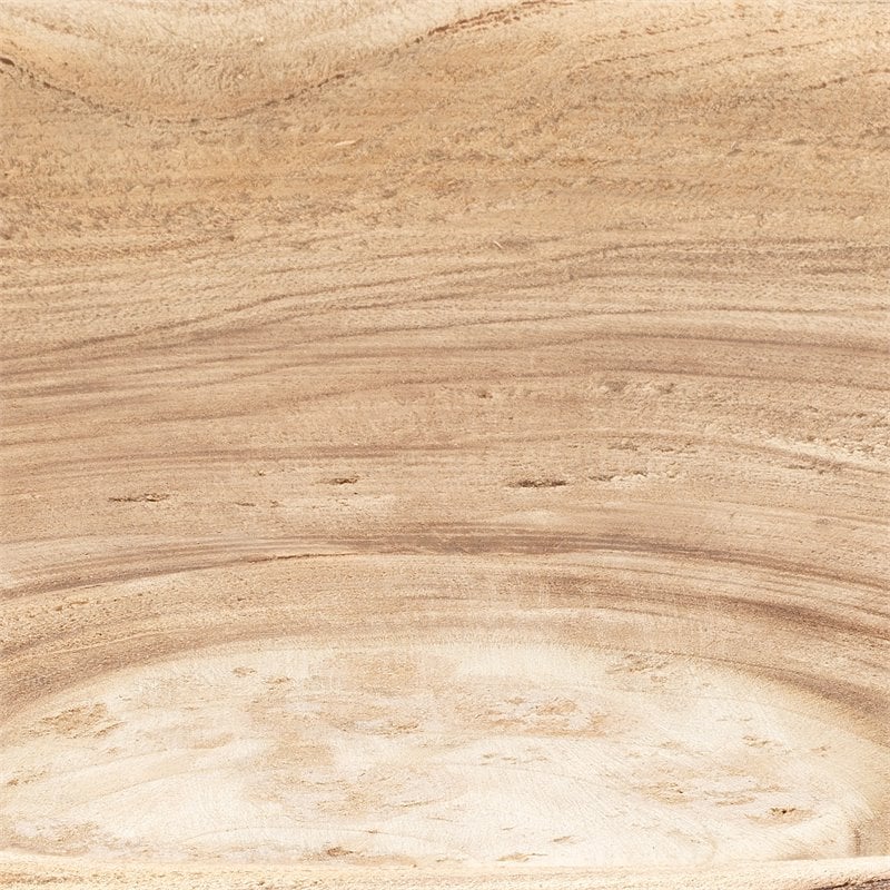 J&D Designs Co Laurel Large Transitional Wood Bowl in Natural Finish