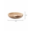 J&D Designs Co Laurel Large Transitional Wood Bowl in Natural Finish