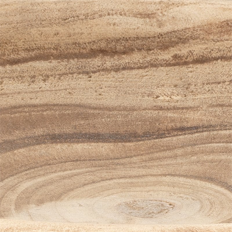 J&D Designs Co Laurel Small Transitional Wood Bowl in Natural Finish