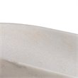 J&D Designs Co Long Oval Contemporary Marble Bowl in White Finish