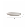 J&D Designs Co Long Oval Contemporary Marble Bowl in White Finish