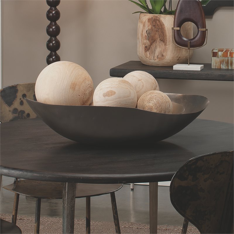 J&D Designs Co Malibu Coastal Wood Balls in Natural (Set of 3)