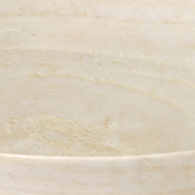 J&D Designs Co Extra Large Contemporary Marble Bowl in White